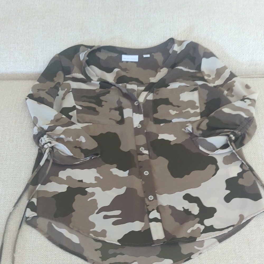 New York & Company Camouflage Shirt